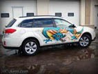 Аэрография на Subaru Outback – Сказочный Дракон